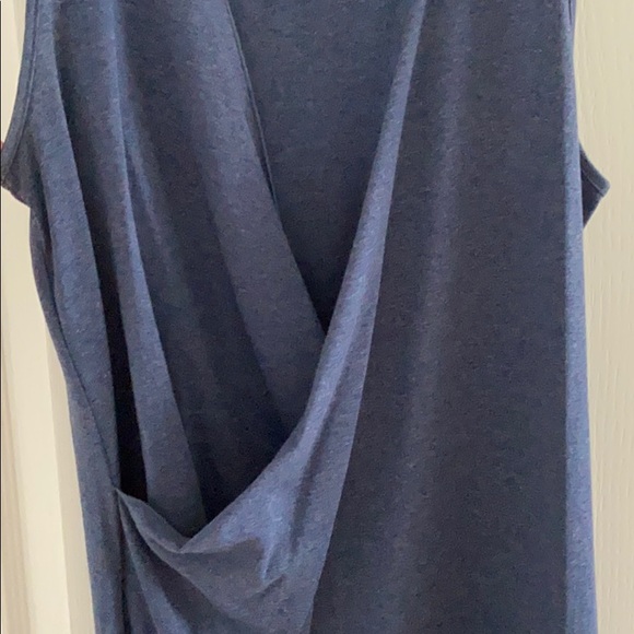 ASOS Blue Marl Wrap Short Sleeve Dress - Picture 4 of 5